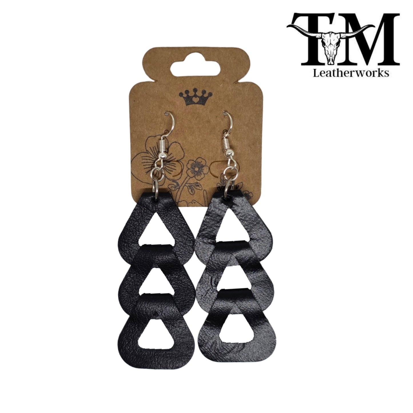 Black Link Earrings